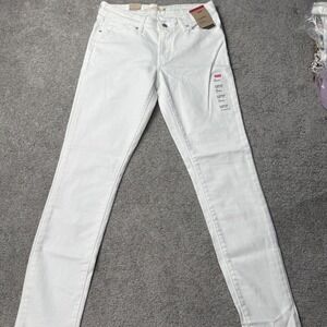 NEW Levis 711 Skinny Women's 29/30 White Jeans